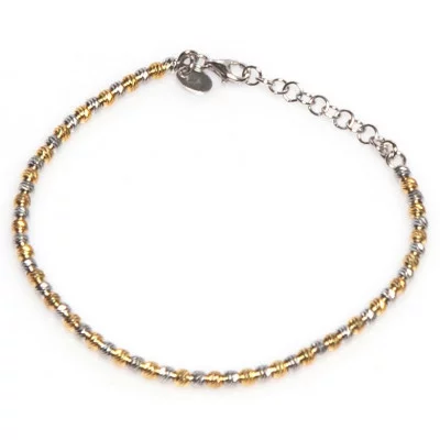 Bi-color diamond cut armband