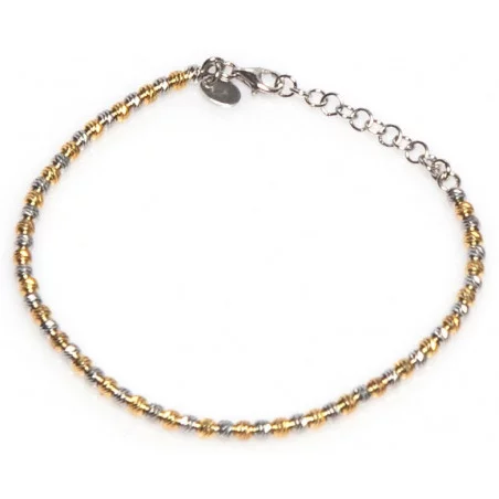 Bi-color diamond cut armband