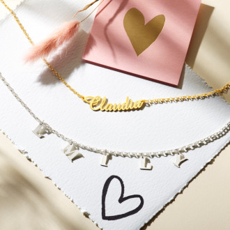 Vergulde naamketting | goedkope gouden naamketting 2