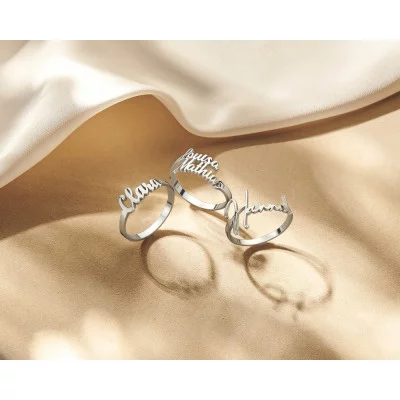 gepersonaliseerde naamring | Eigen ring ontwerpen naam