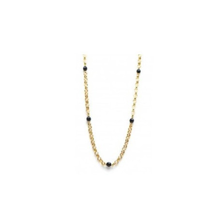 Surinaamse gouden kralen ketting | Surinaamse ketting zwarte kralen