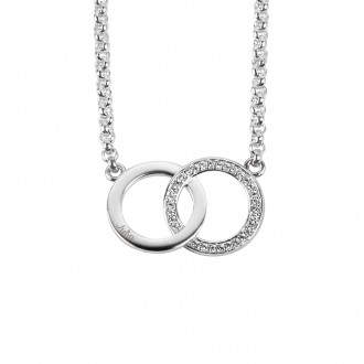 Ketting met gravure en zirkonia