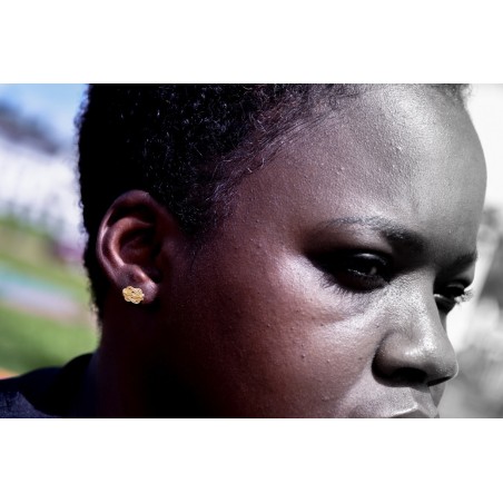 Mattenklopper oorbellen goud | Mattenklopper oorbellen steker