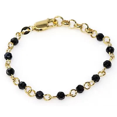 Surinaamse gouden zwarte kralen armband | Surinaamse sieraden | Surinaamse juwelier