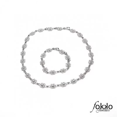 Zilveren mattenklopper armband Swarovski