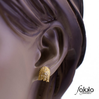 Gouden Indianen oorbellen | Surinaamse oorbellen 2