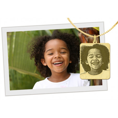 Exclusieve gouden foto hanger | Gouden hanger van kind