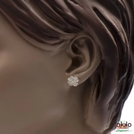 Surinaamse oorbellen | Surinaamse mattenklopper oorbellen met stenen | Mattenklopper Swarovski