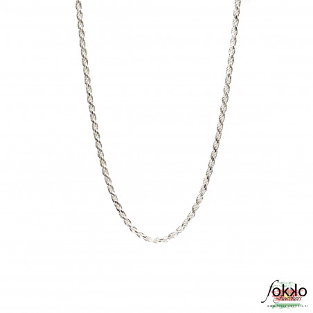 Surinaamse koningsketting | Zilveren koningsketting vierkant