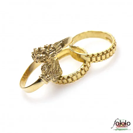 Gouden piet piet ring - 2