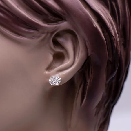 Mattenklopper oorbellen | Mattenklopper sieraden zilver