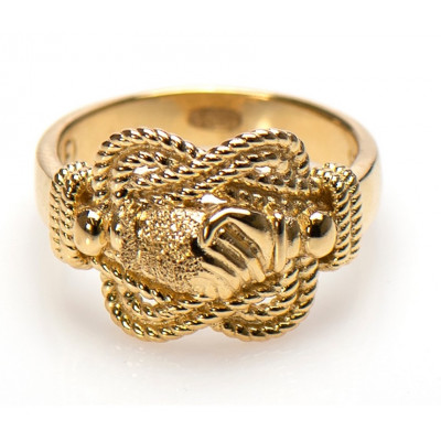 Gouden mattenklopper ring | Gouden Surinaamse ring | Surinaams goud