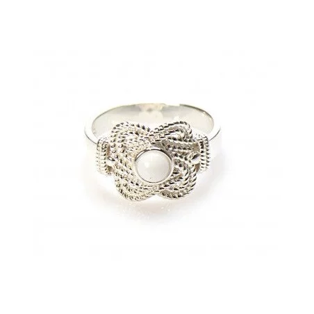 Mattenklopper ring witte steen | Mattenklopper winti ring