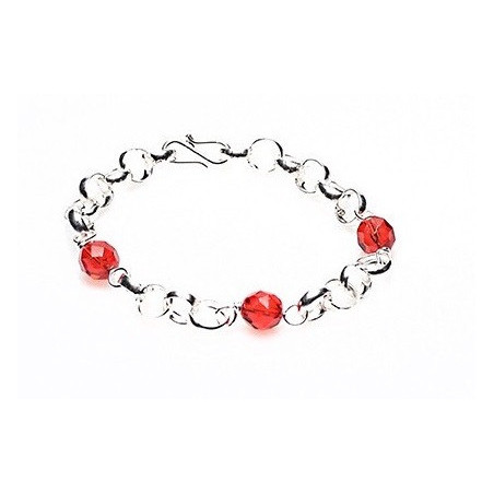 Surinaamse Lontai armband met rode kralen