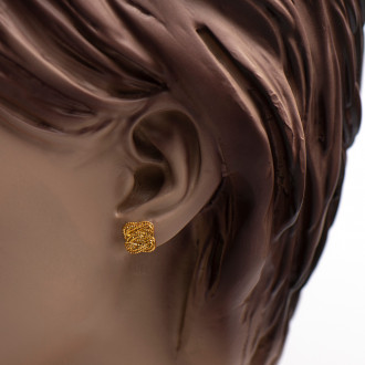 Gouden mattenklopper oorbellen | Gouden mattenklopper oorbellen heren | Gouden mattenklopper oorbellen dames 2