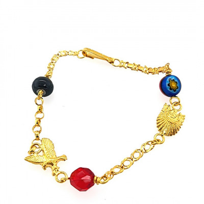 Gouden ala kondre armband | Gouden Surinaamse armband